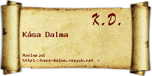 Kása Dalma névjegykártya